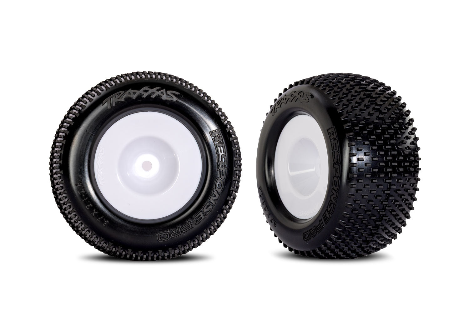Traxxas White Dished Wheels w/ Response Pro Tires (2) - - RC Visions