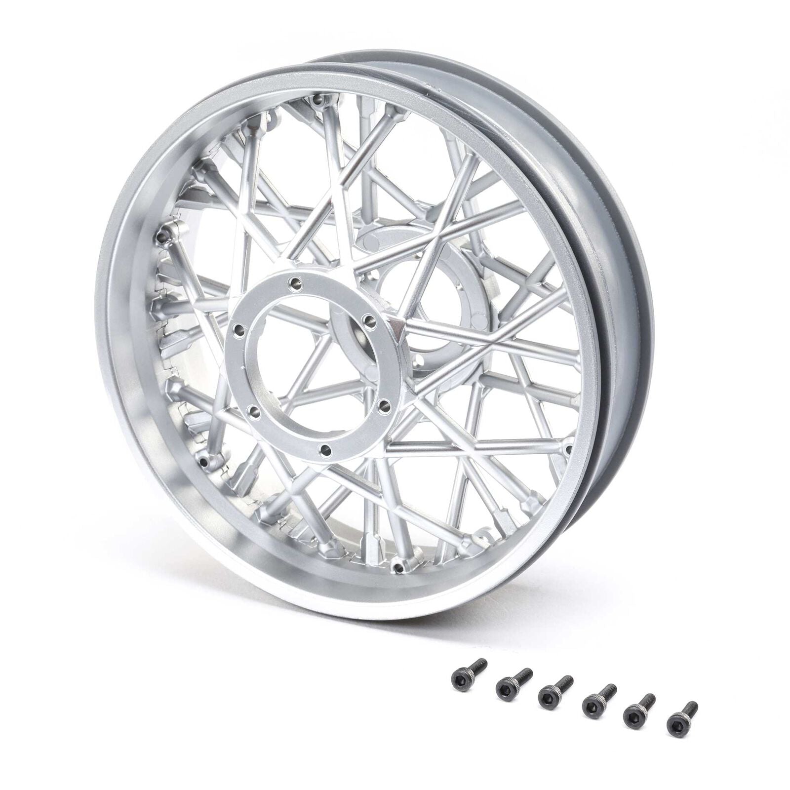 LOSI Promoto-MX Rear Wheel Set, Satin Chrome - - Horizon Hobbies, Inc.