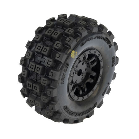 Proline Badlands MX F/R MTD 12mm Black Split Six (4) for ARRMA MOJAVE GROM - - Horizon Hobby, Inc.