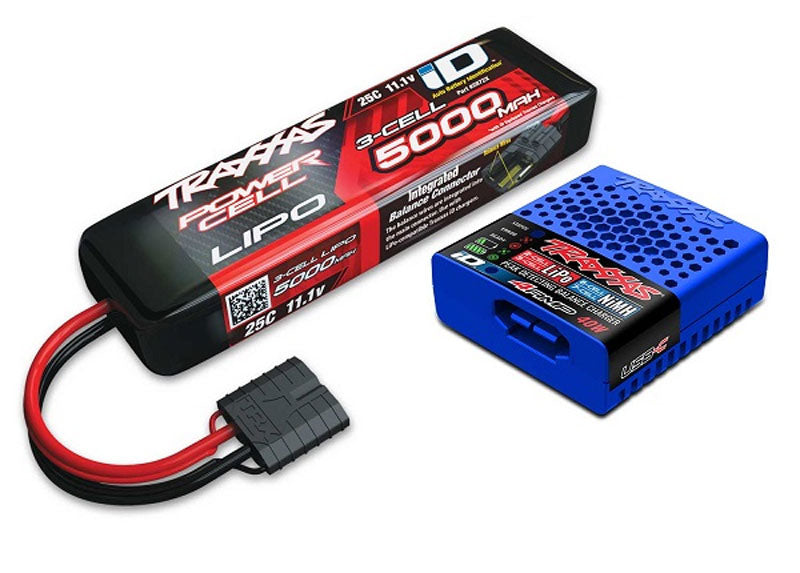 Traxxas 2985-3S EZ-Peak ID 40W USB-C Charger & 3S 5000mAh LiPo Battery Completer - - Traxxas