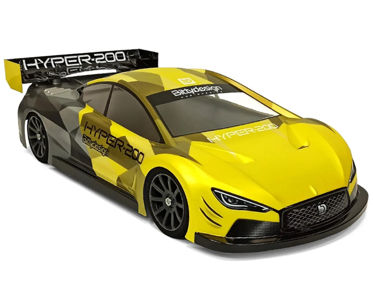 Bittydesign HYPER-200 Nitro Touring Car Body (Clear) (200mm) - - AMain Distributing