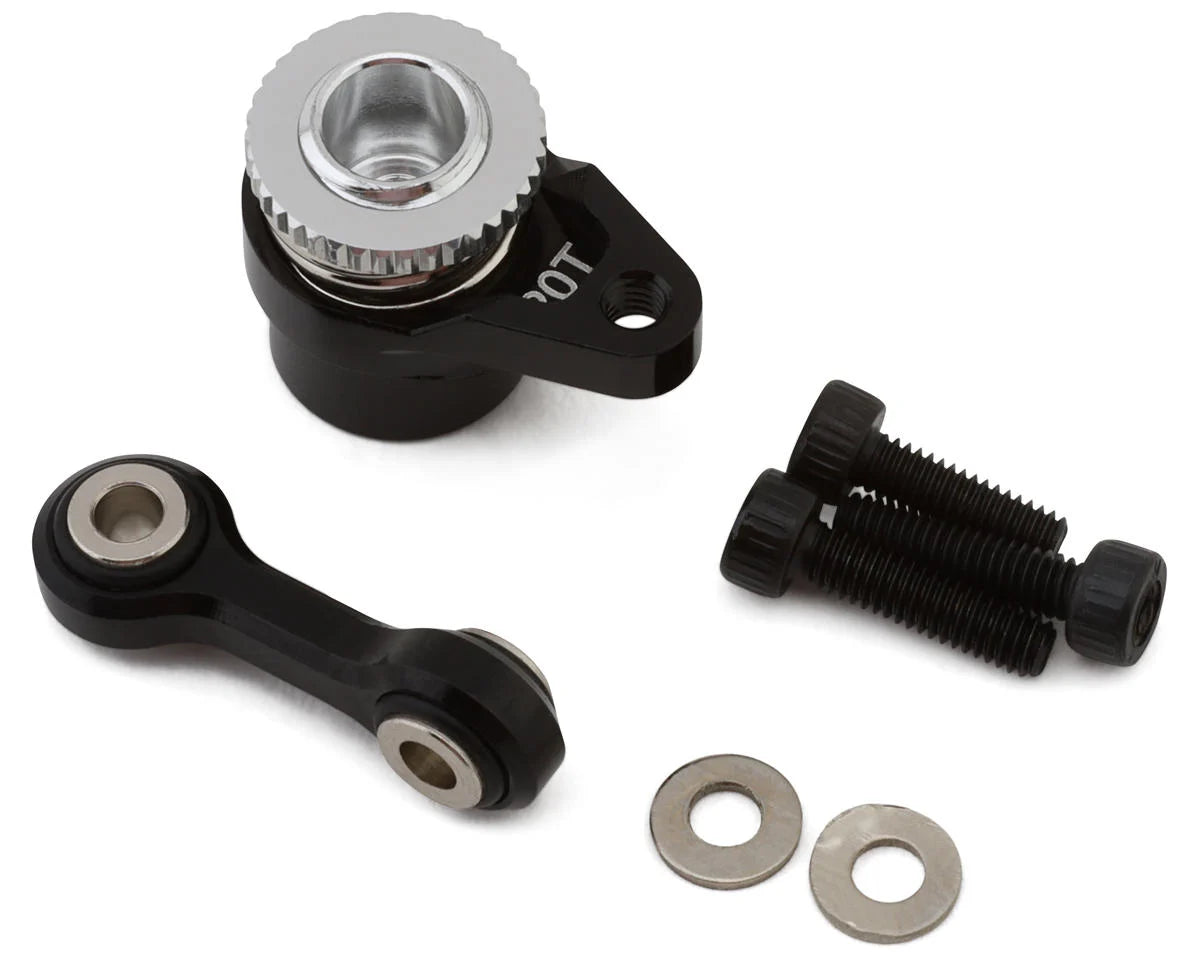 Hot Racing Arrma Grom Aluminum Servo Saver Set (Black) (20T) - stpatty - AMain Distributing