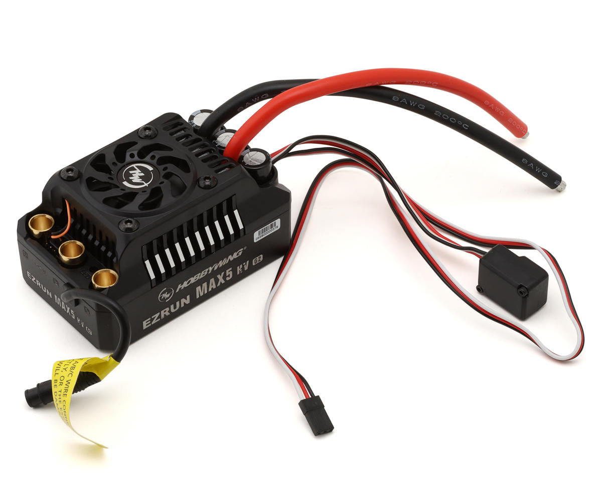 Hobbywing EZRun MAX5 G2 1/5 Scale Waterproof Brushless ESC (250A, 6-12S) - - HobbyWing North America