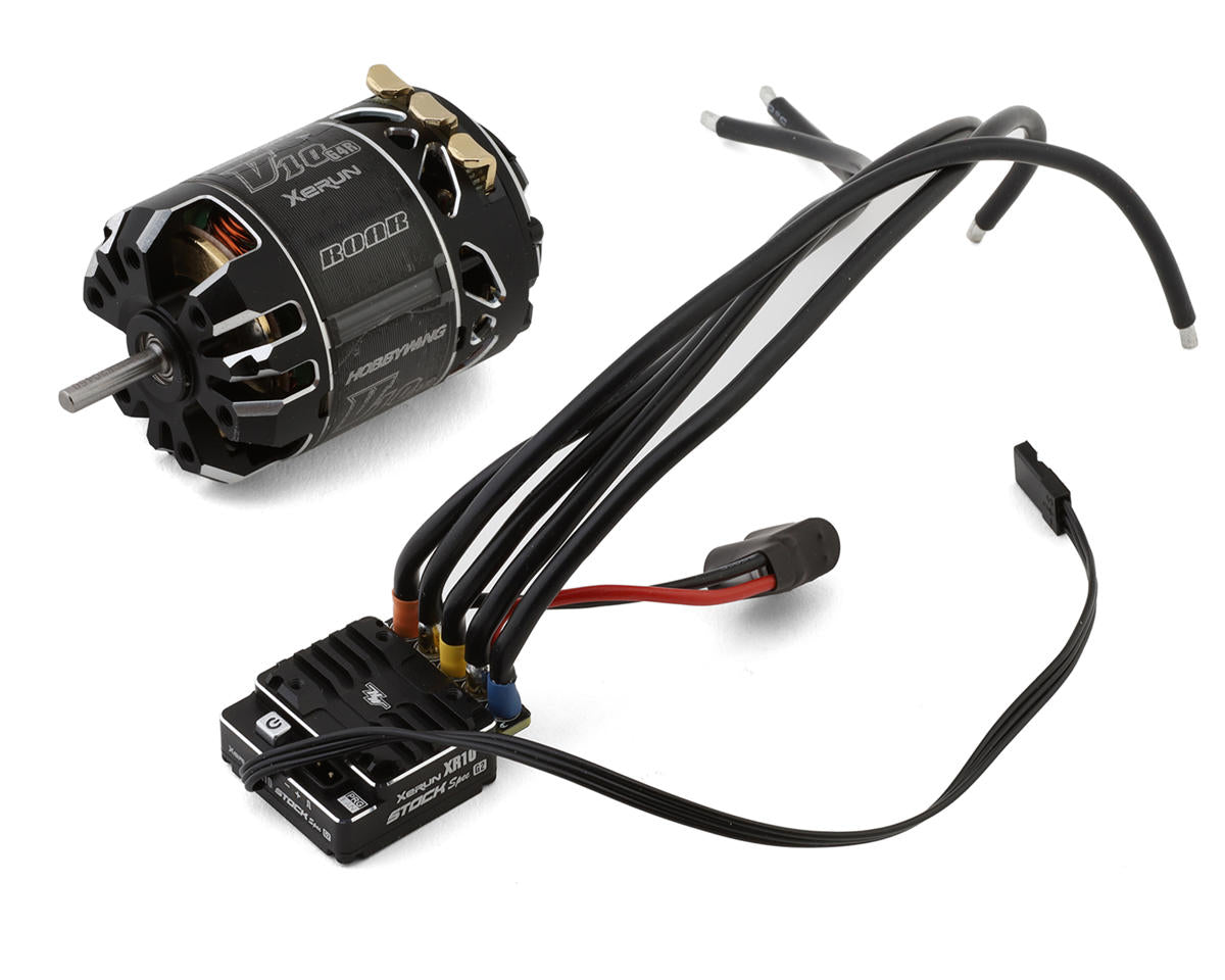 Hobbywing XR10 Stock Spec G2 Sensored Brushless ESC/V10 G4R Motor Combo (13.5T) - - HobbyWing North America