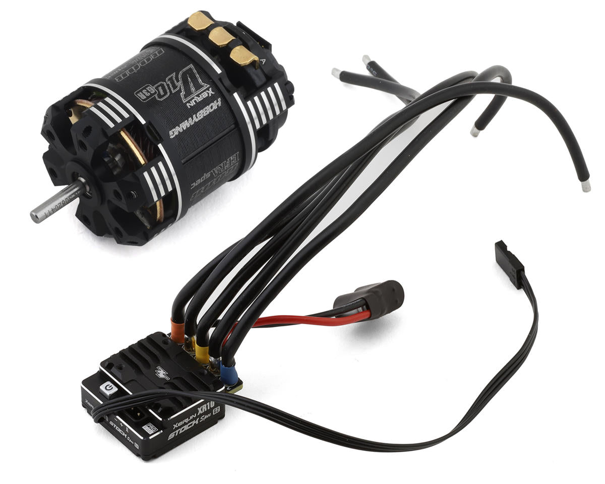 Hobbywing XR10 Stock Spec G2 Sensored Brushless ESC/V10 G3R Motor Combo (25.5T) - - HobbyWing North America