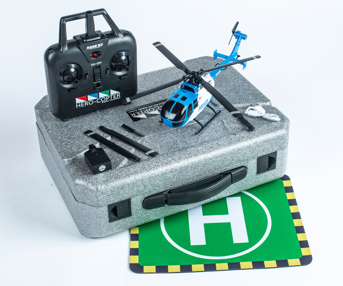 Rage RC Hero-Copter, 4-Blade RTF Helicopter - - HRP Distributing, Inc.
