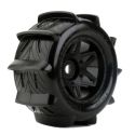 PowerHobby 1/8 Rooster 3.8" Belted Paddle Sand Snow Tires 17mm - - HRP Distributing, Inc.