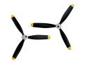 Rage R/C 3-Blade Scale Prop & Spinner (2-Pack); F4U Jolly Rogers, P-47 Thunderbolt - - HRP Distributing, Inc.