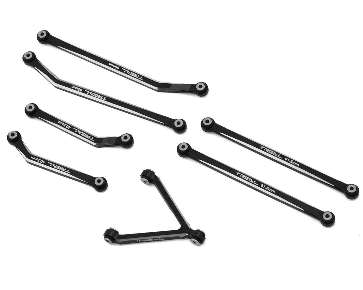 Treal Hobby Axial SCX24 Aluminum High Clearance Link Set (Black) (Deadbolt) - - AMain Distributing