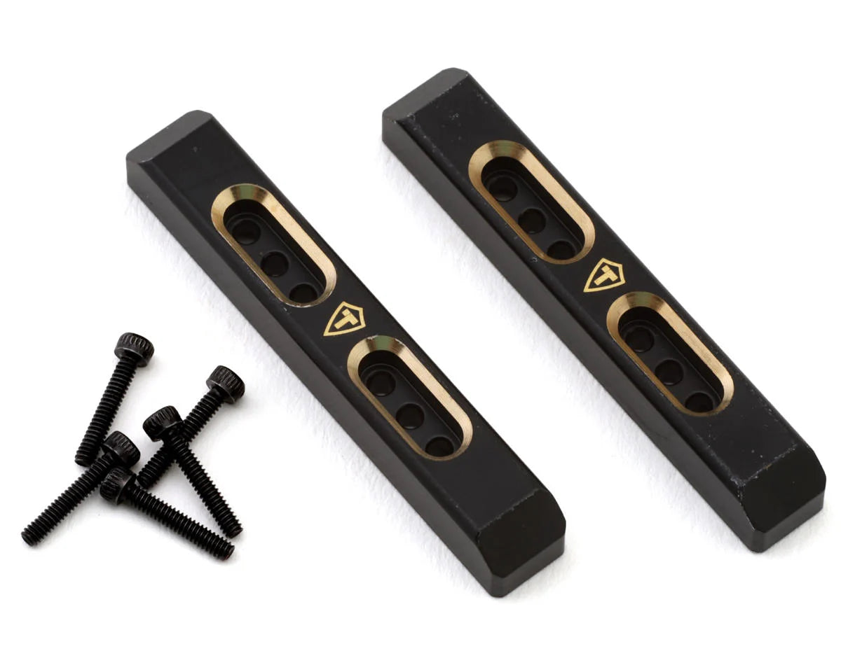 Treal Hobby Axial SCX24 Brass Boulder Bars (Black) (2) (7.9g)