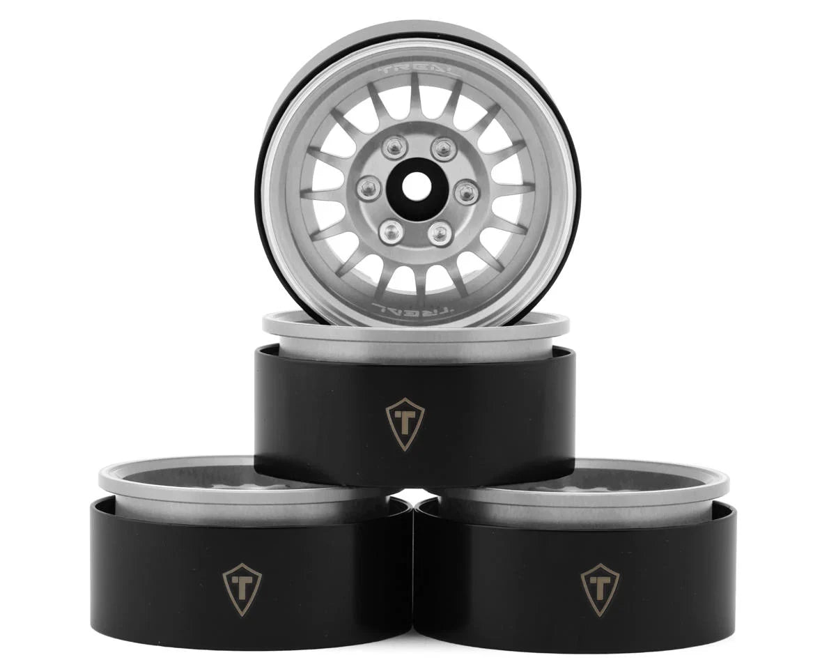 Treal Hobby Type N 1.9" Multi-Spoke Beadlock Wheels (Silver) (4) - - AMain Distributing