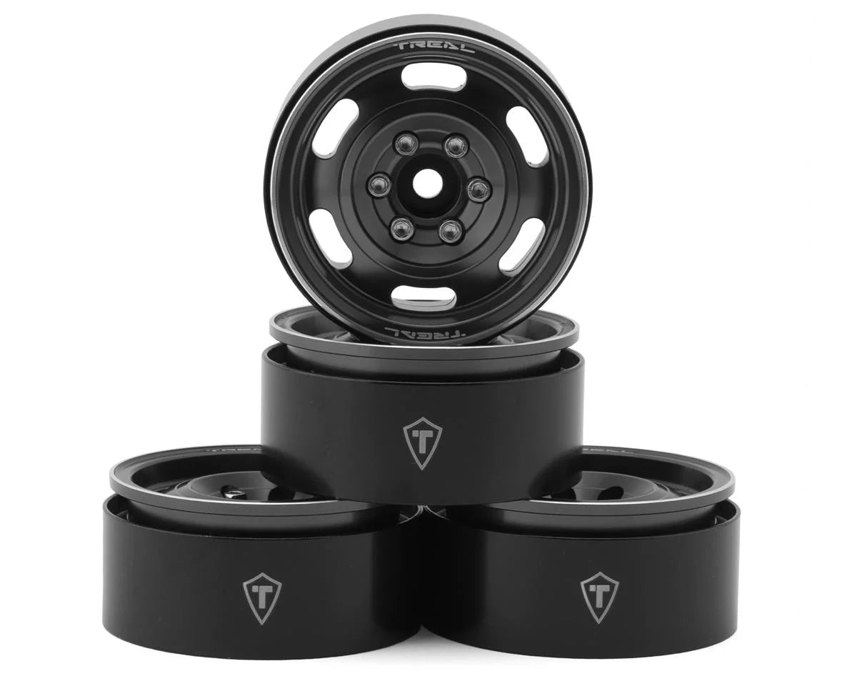 Treal Hobby Type G 1.9" Vintage Wagon Beadlock Wheels (4) (129.5g) - - AMain Distributing
