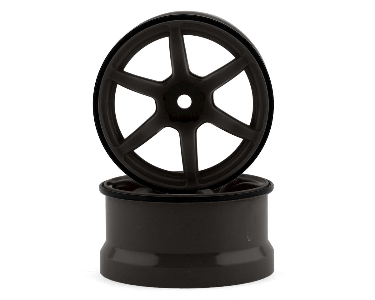 Yokomo 12mm Hex Racing Performer High Traction RWD Drift Wheels (Titanium) (2) (6mm Offset) - - AMain Distributing