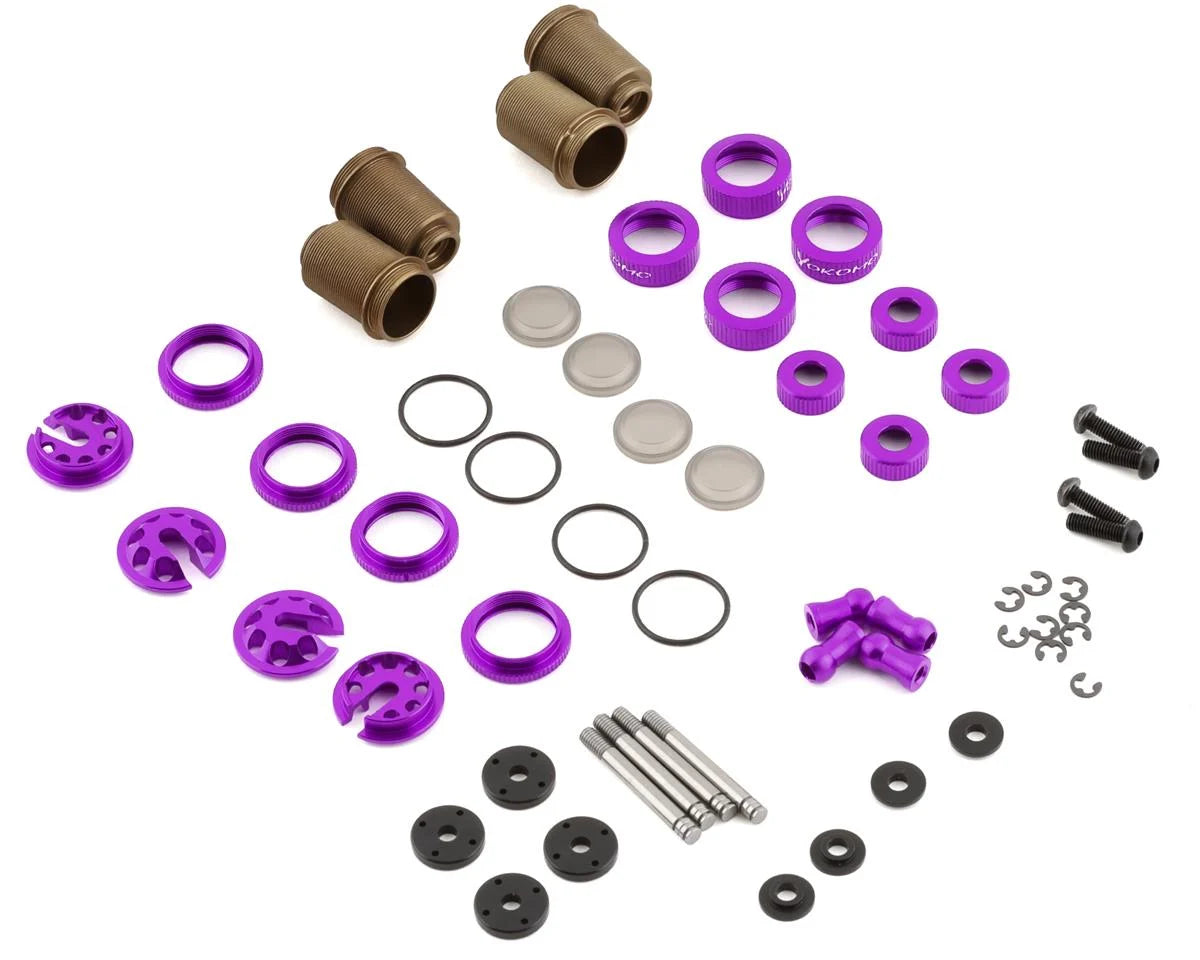 Yokomo Aluminum SLF Big Bore Kashima Coated Drift Shocks Set - stpatty - AMain Distributing