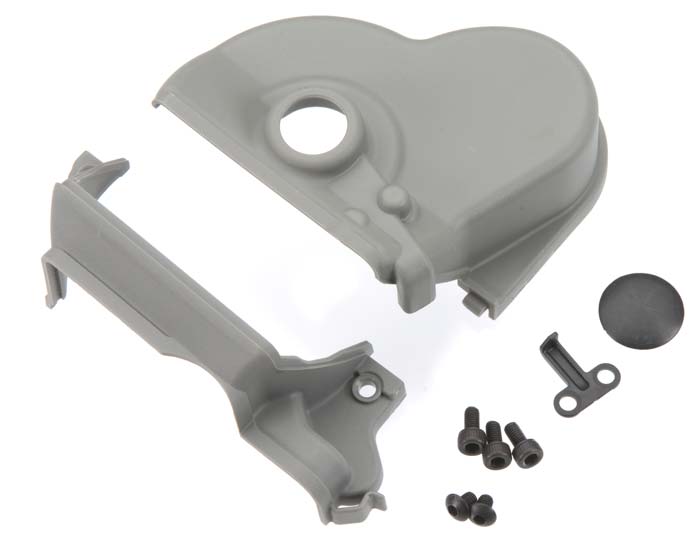 Traxxas Cover, gear (upper & lower) (1)/ dust plug (1)/ 3x6mm CS (3) - Remote Control Toys - Traxxas