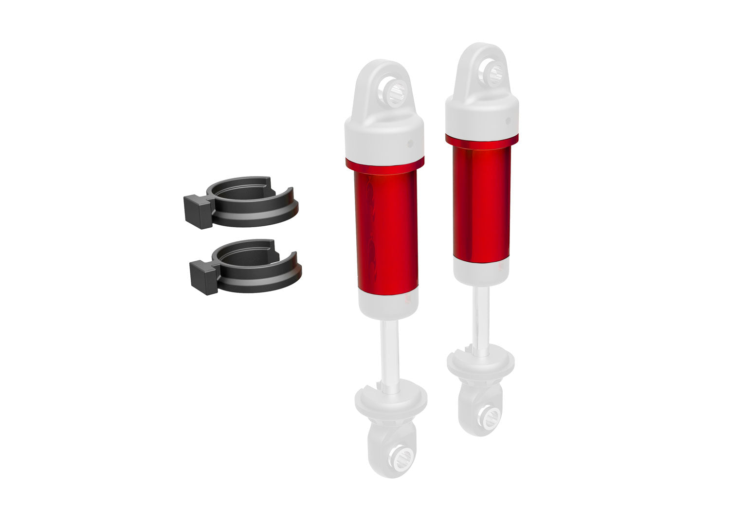 TRAXXAS BLUE - Body, GTM shock, 6061-T6 aluminum (includes spring pre-load spacers) (2) - - Traxxas