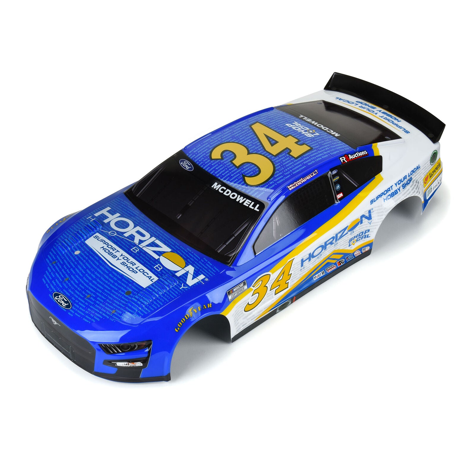 ARRMA Limited Edition No.34 Ford Mustang NASCAR Cup Series Body: INFRACTION 6S - - Horizon Hobbies, Inc.