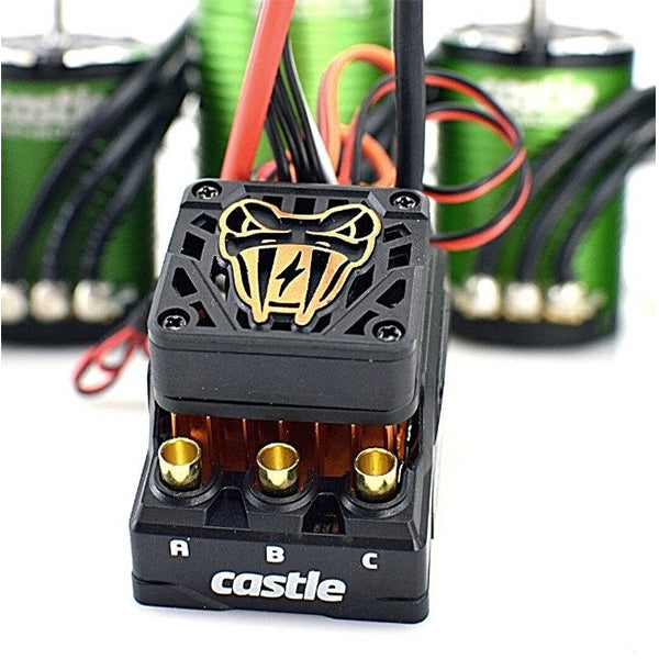 Castle Creations Copperhead 10 Waterproof 1/10 Sensored Combo w/1410 (3800Kv) (5mm Shaft, SCT Edition) - - Castle Creations