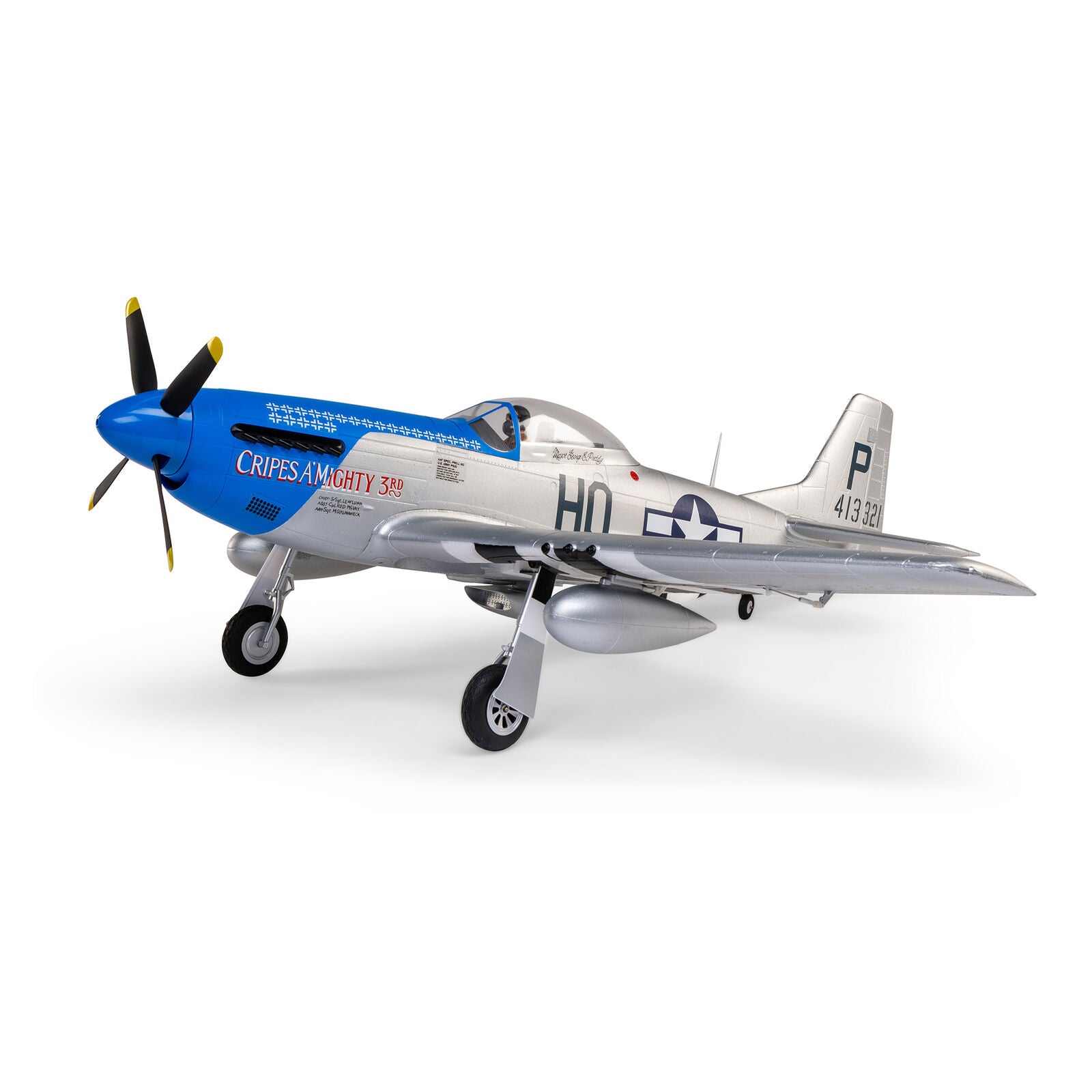 E-FLITE P-51D Mustang 1.2m BNF Basic with AS3X and SAFE Select “Cripes A’Mighty 3rd” - - Horizon Hobbies, Inc.