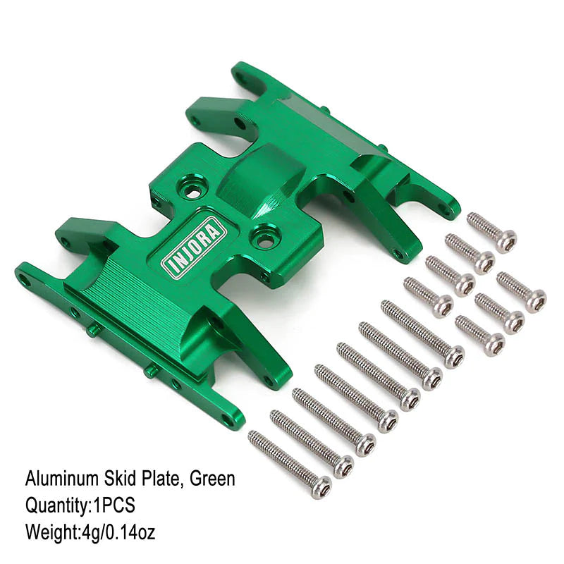 INJORA Aluminum Gearbox Mount, Transmission Skid Plate For Axial SCX24 - - INJORA