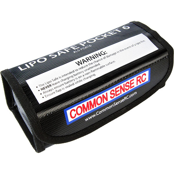 Common Sense RC Lipo Safe Pocket 6 Charging & Storage Bag - Remote Control Toys - Common Sense RC