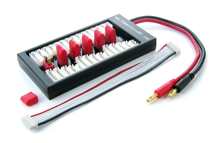Paraboard - Parallel Charging Board for Lipos with Deans-type Connectors - - Common Sense RC