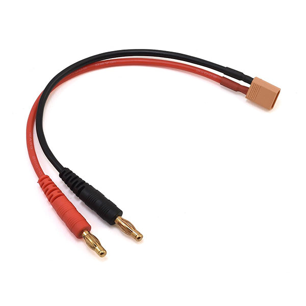 ProTek RC XT30 Charge Lead (Male XT30 to 4mm Banana Plugs) (6" / 15.24cm) - Remote Control Toys - AMain Distributing