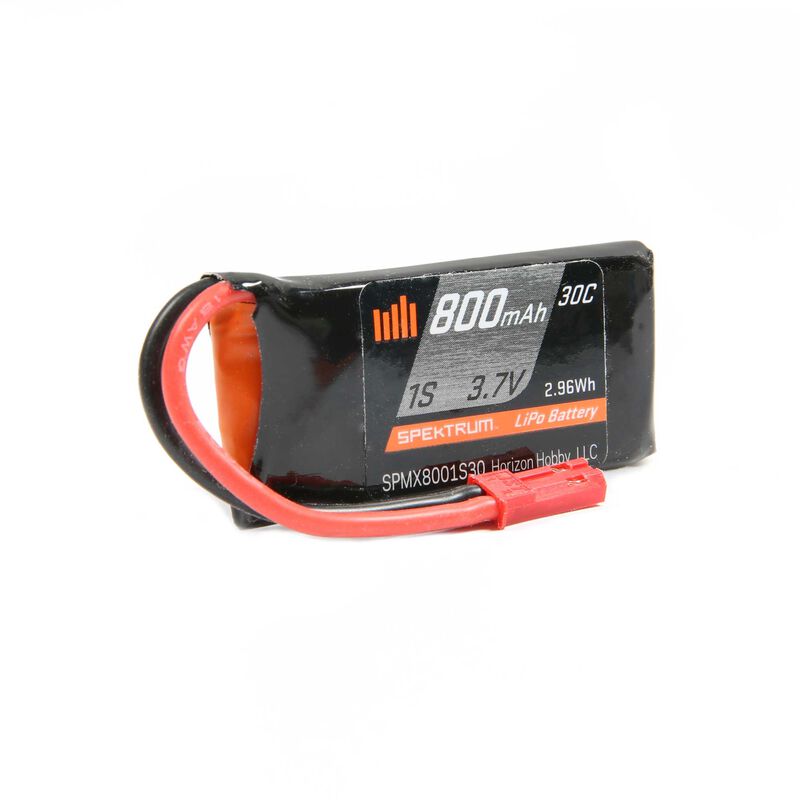 Spektrum RC 1S LiPo 30C LiPo Battery w/JST Connector (3.7V/800mAh) - Remote Control Toys - Horizon Hobbies, Inc.