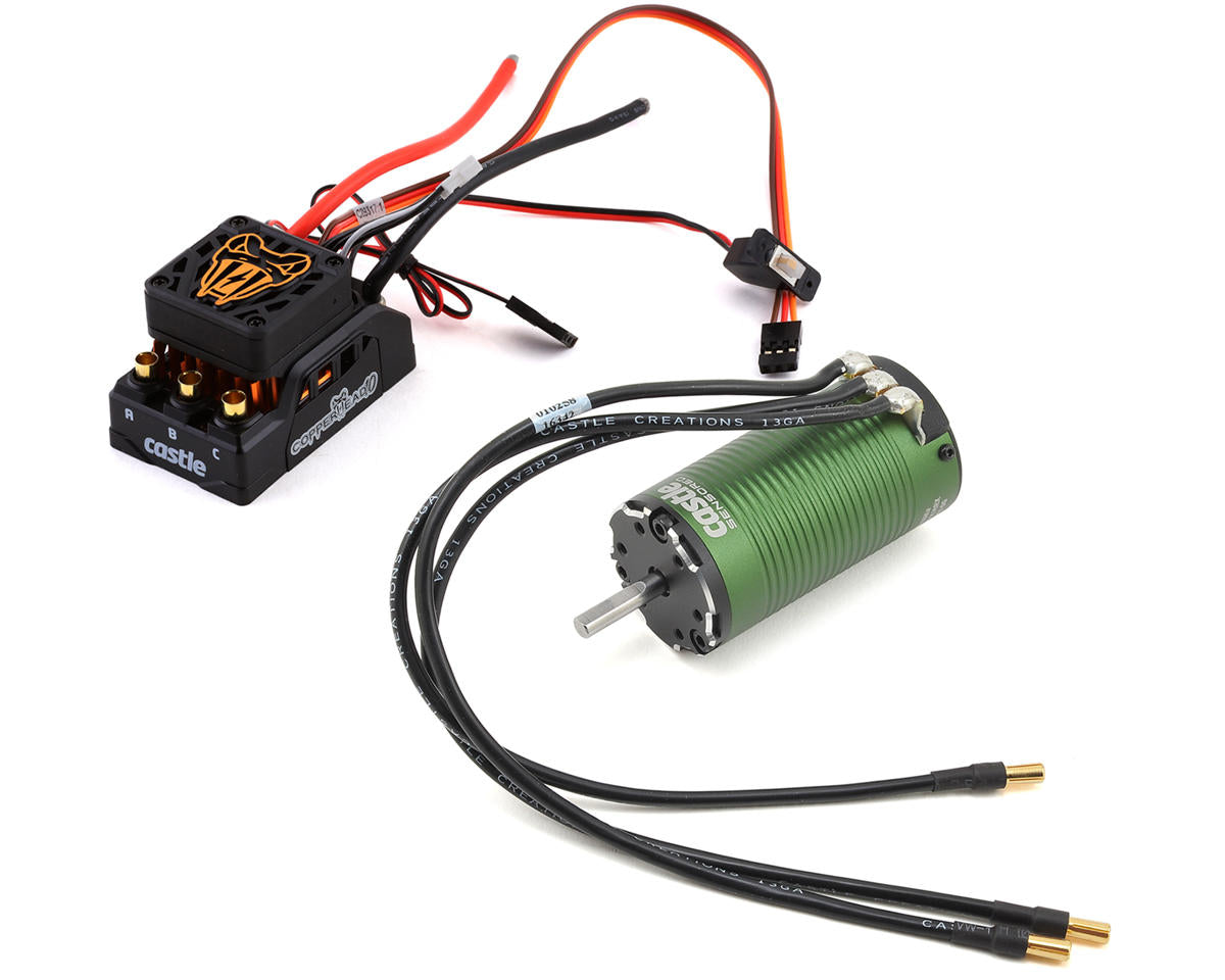 Castle Creations Copperhead 10 Waterproof 1/10 Sensored Combo w/1415 (2400Kv) (5mm Shaft) (Monster Truck Edition) - - Horizon Hobbies, Inc.