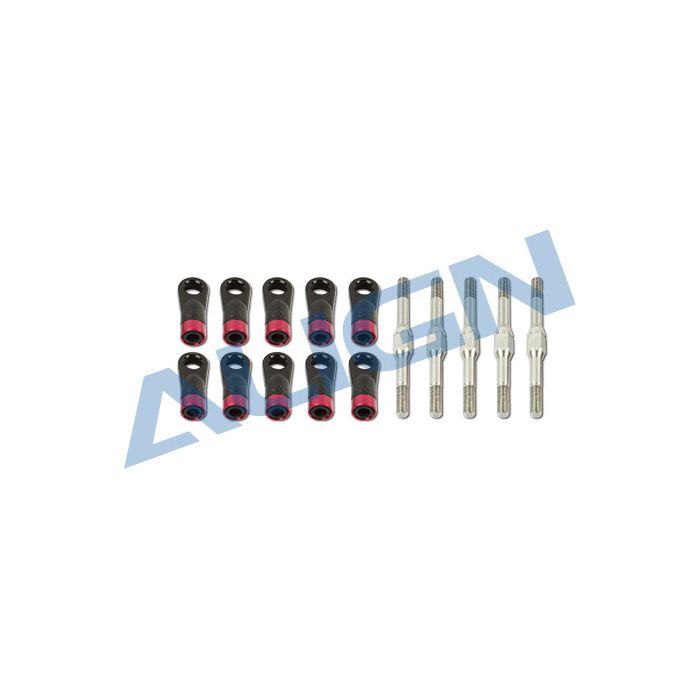 Align T-Rex 550X|700X (Turnbuckles) Counter Thread Main Linkage Rod Set - - AMain Distributing