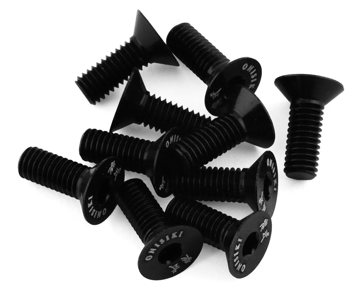 Onisiki 3x8mm Engraved 7075 Aluminum Flat Head Screws (10) - - AMain Distributing