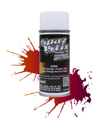 Spaz Stix Gold Orange Purple Red Color Changing Paint 3.5oz - - HRP Distributing, Inc.