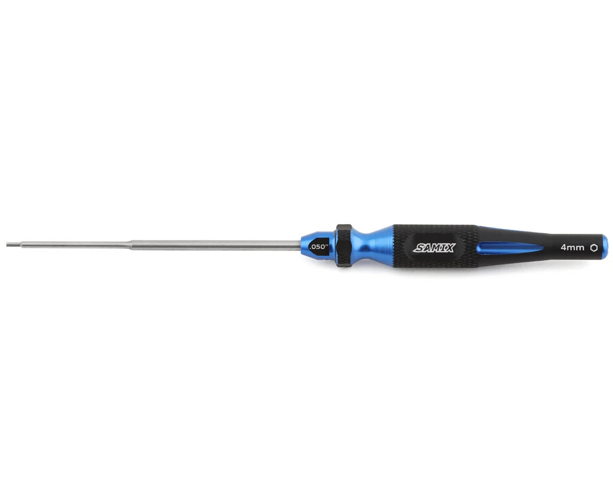Samix SCX24 2-in-1 Hex Wrench/Nut Driver (Blue) (.050" Hex/4mm Nut) - - AMain Distributing