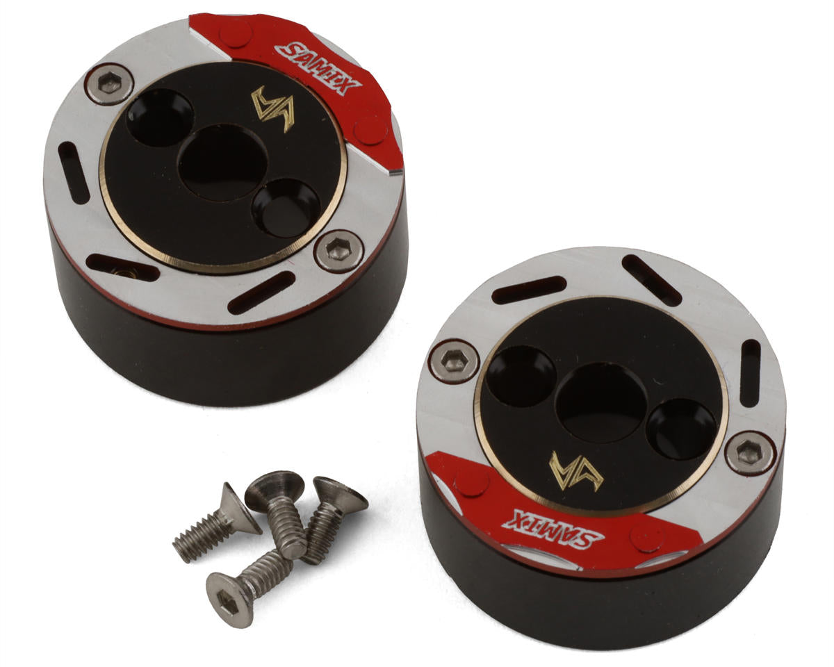 Samix TRX-4M Brass Rear Brake Adapter w/Scale Brake Rotor & Caliper Set (48g) - - AMain Distributing