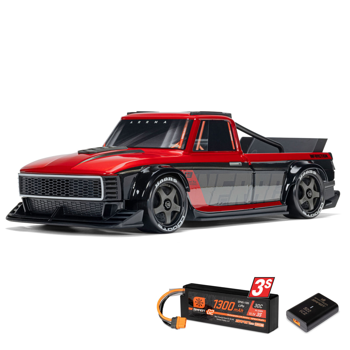 Arrma Infraction Grom 3S BLX 1/12 4WD RTR Brushless Street Bash Truck w/2.4GHz Radio, DSC, Battery &amp; Charger