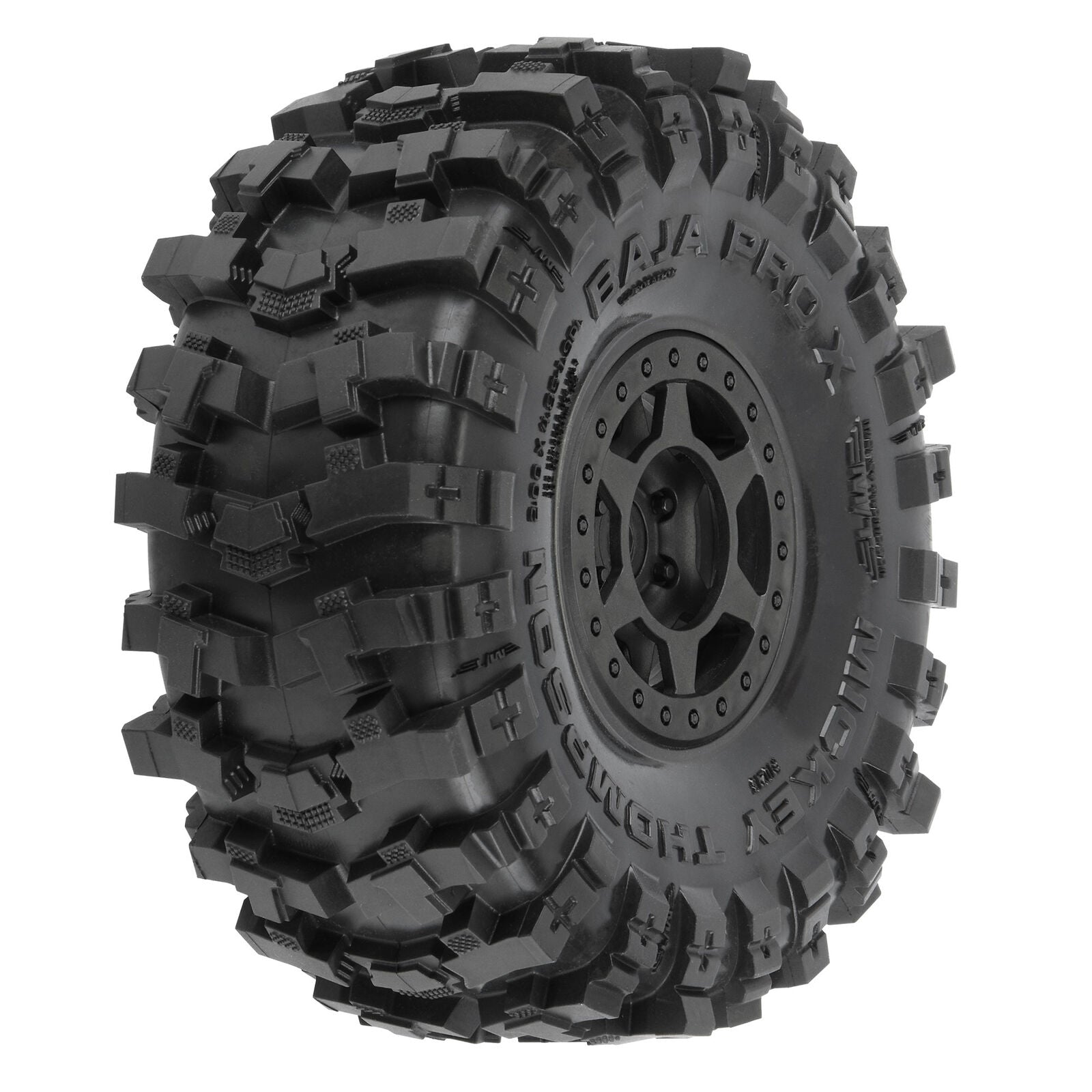 Pro-Line Mickey Thompson Baja Pro X Pre-Mounted 1.9" Rock Crawler Tires (G8) w/Holcomb Bead-Loc Wheels (Black) (2) -  - Horizon Hobbies, Inc.