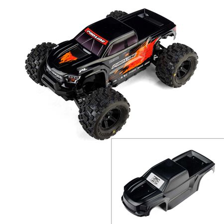 Proline Pre-Cut Truck Body Tough Color Black: Traxxas Mini Maxx -  - Horizon Hobby, Inc.
