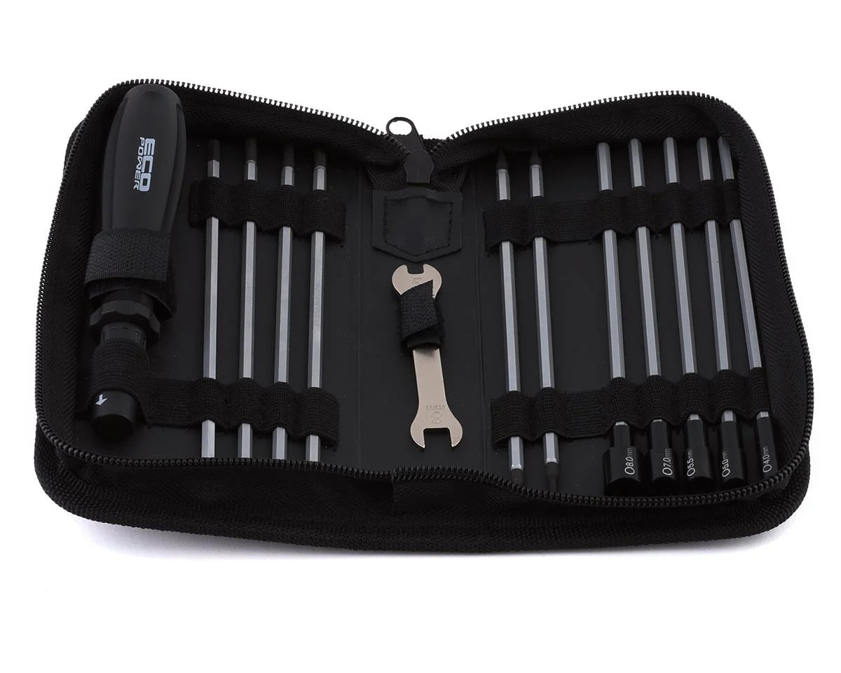 EcoPower 19-Piece Metric RC Essential Tool Set w/Carrying Case