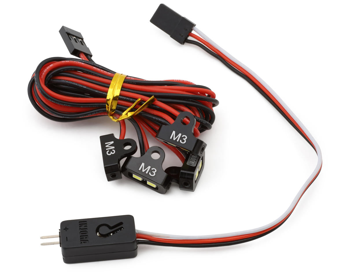 Injora 1/10 Rock Crawler LED Rock Light Kit (White) (4) w/Light Controller -  - AMain Distributing