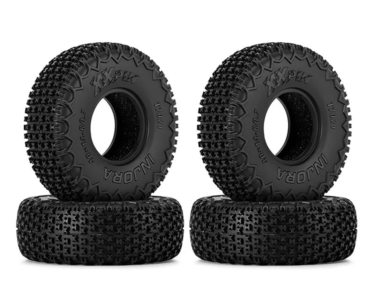 Injora Axial SCX30 0.7" XHX Pin Micro Rock Crawler Tires (4) (40mm OD) (S5) w/Foam Inserts -  - AMain Distributing