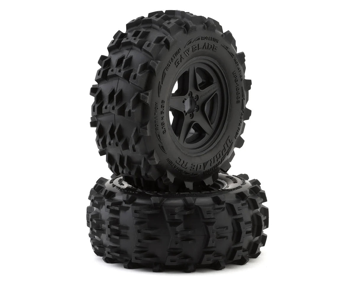 UpGrade RC Saw Blade 2.8" Pre-Mounted Off-Road Tires w/5-Star Wheels (2) (17mm/14mm/12mm Hex) - stpatty - AMain Distributing