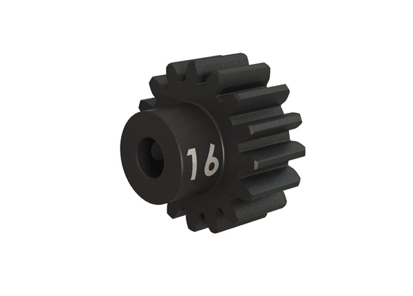TRAXXAS Gear, 16-T pinion (32-p), heavy duty (machined, hardened steel) (fits 3mm shaft)/ set screw -  - Traxxas