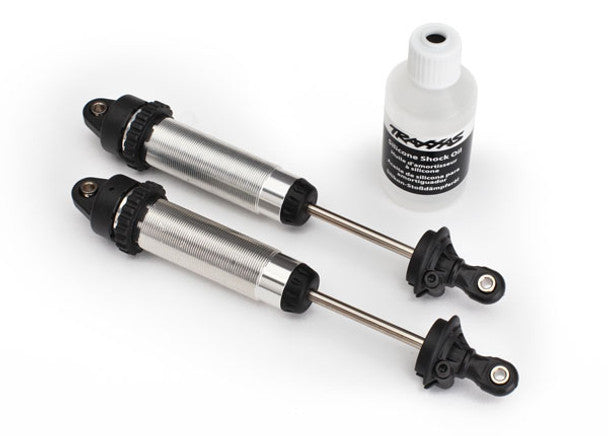 Traxxas Aluminun Threaded GTR Front Shocks Silver (2): Unlimited Desert Racer UDR -  - Traxxas