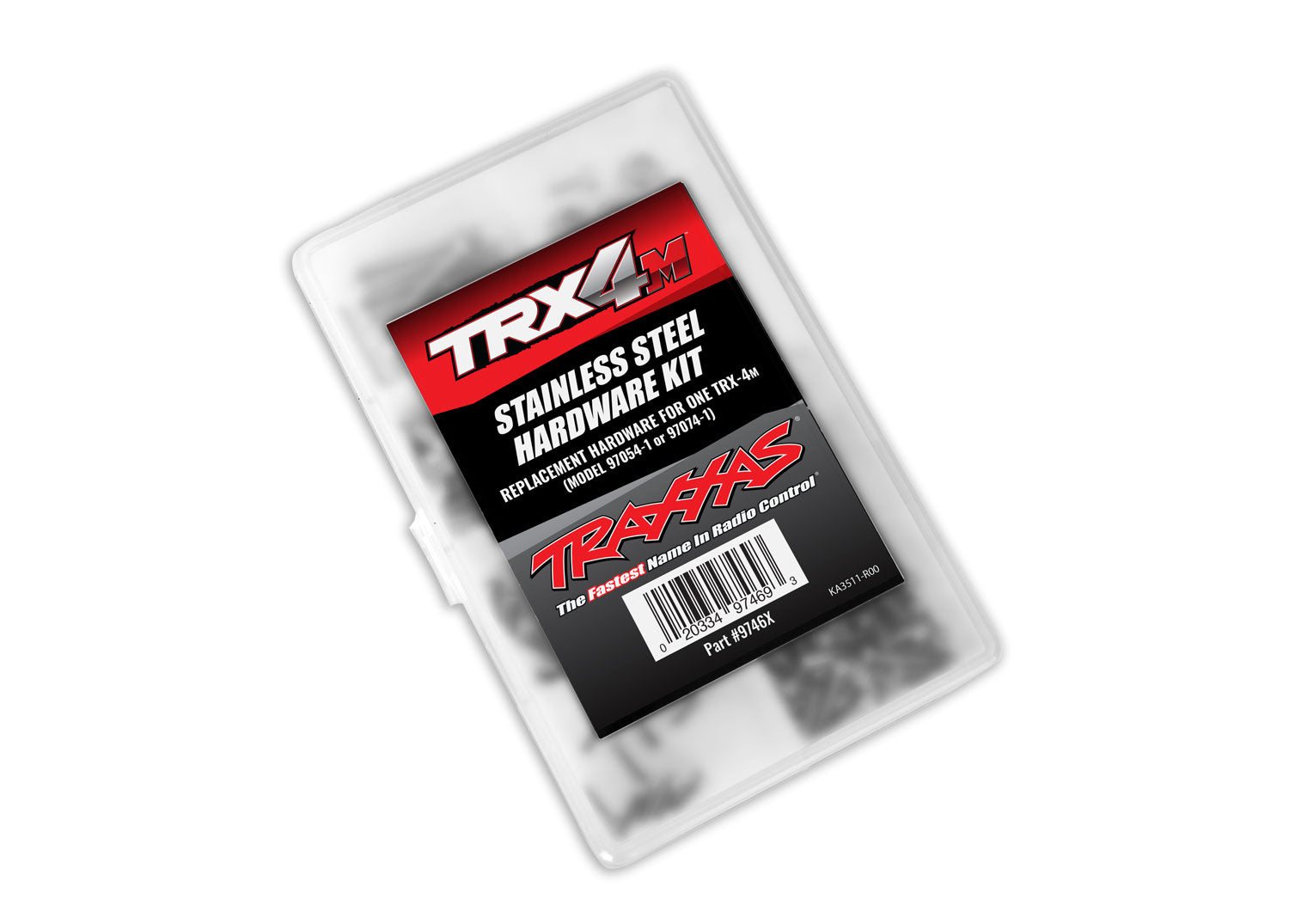 TRAXXAS Hardware kit, stainless steel, complete (contains all stainless steel hardware used on 1/18-scale Ford Bronco or Land Rover® Defender®) (includes body hardware and clear plastic storage container) -  - Traxxas