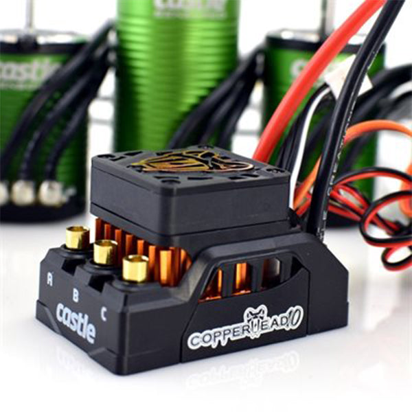 Castle Creations Copperhead 10 Waterproof 1/10 Sensored Combo w/1406 (6900Kv) (On-Road Edition) -  - Castle Creations