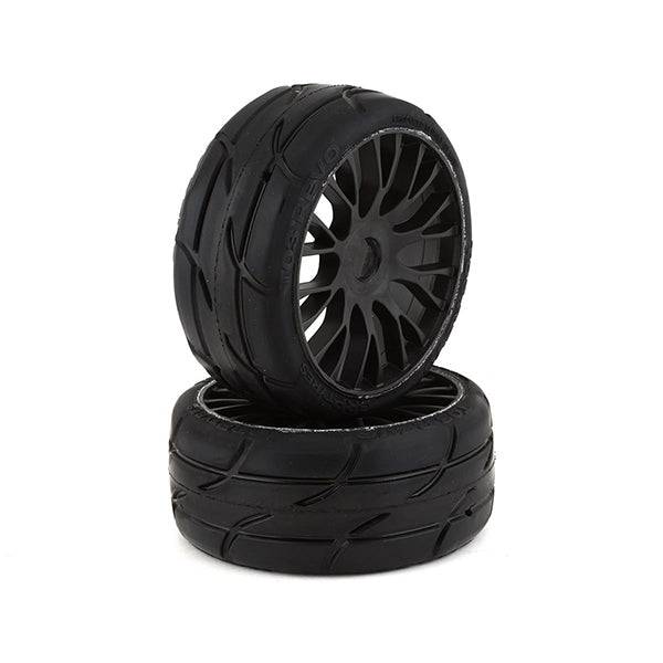 GRP GT - TO3 Revo Belted Pre-Mounted 1/8 Buggy Tires (Black) (2) (XM7) w/FLEX Wheel - Wheel/Tires - AMain Distributing