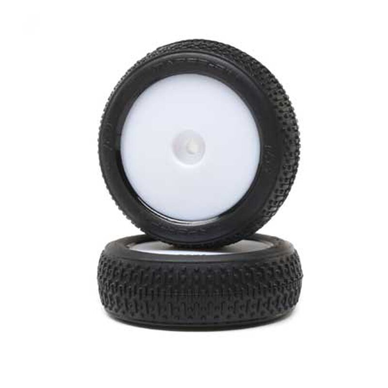 Losi Mini-B Front Pre-Mounted Taper Pin (White) (2) - Wheel/Tires - Horizon Hobbies, Inc.