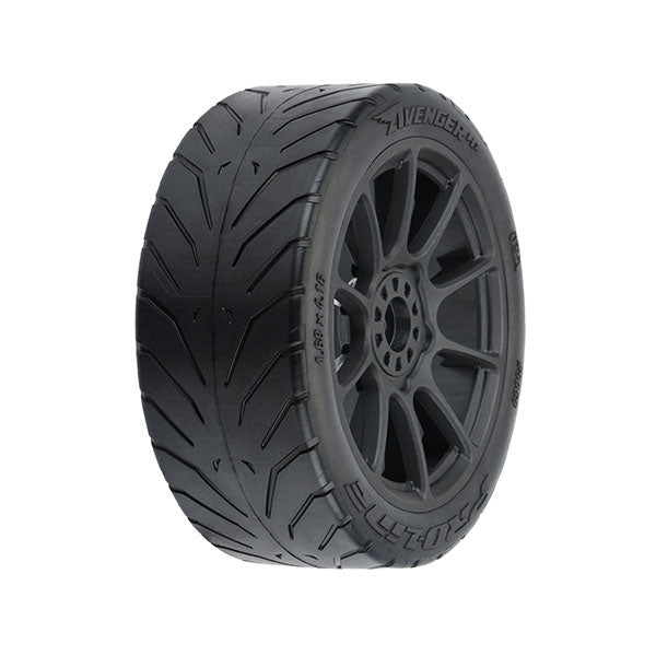 Pro-Line Avenger HP Belted Pre-Mounted 1/8 Buggy Tires (2) (Black) (S3) w/Mach 10 Wheel - Remote Control Toys - Horizon Hobbies, Inc.