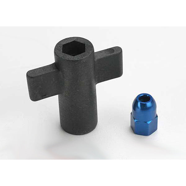 Traxxas Antenna Crimp Nut & Antenna Nut Tool Set (Blue) - Remote Control Toys - Traxxas
