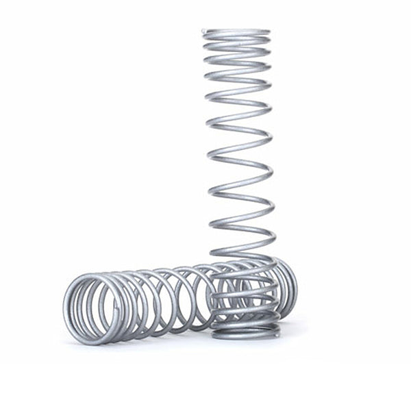 Traxxas Spring, shock, rear (silver) (GTR) (progressive, 1.042 rate) (2) - Remote Control Toys - Traxxas